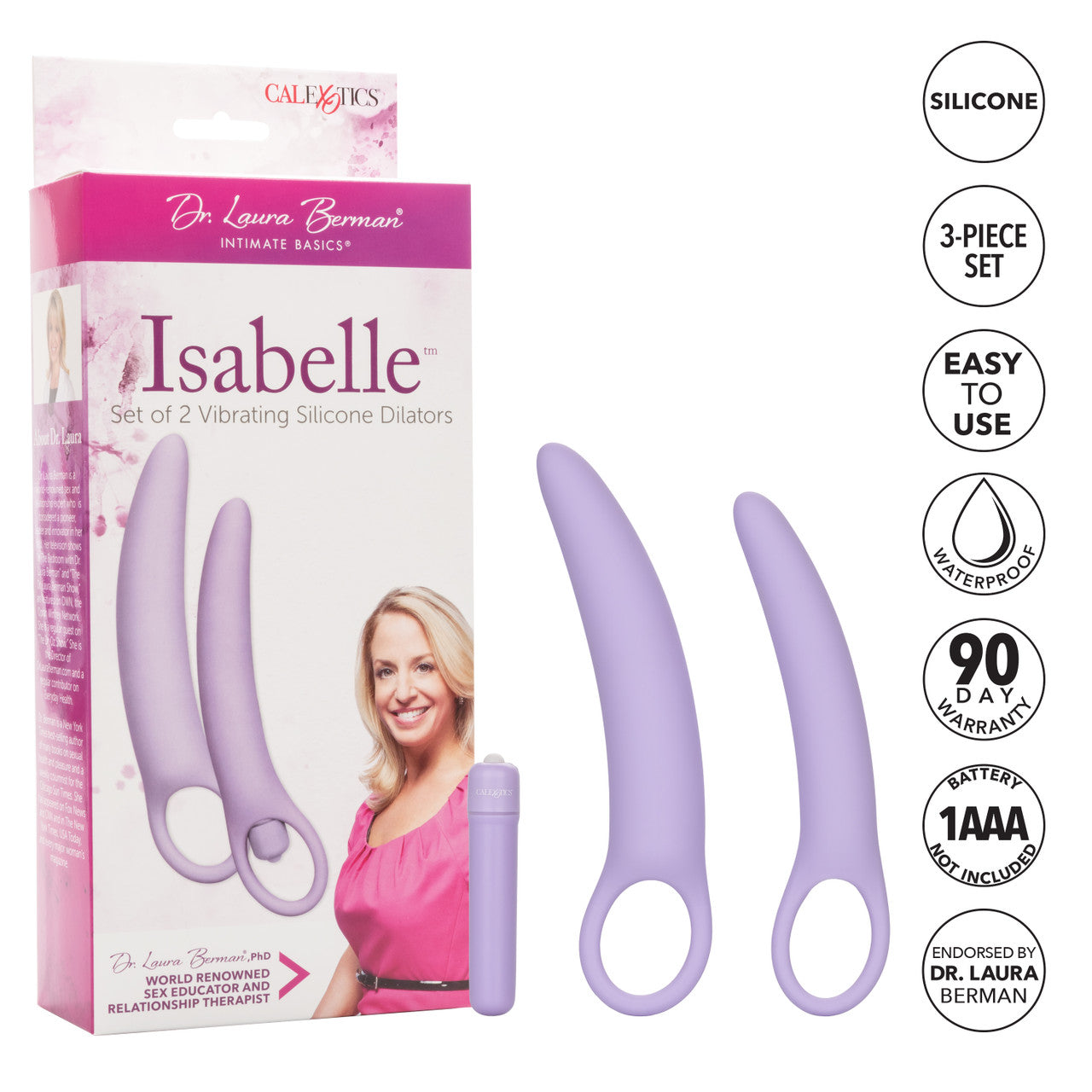 Isabelle Set of 2 Vibrating Silicone Dilators