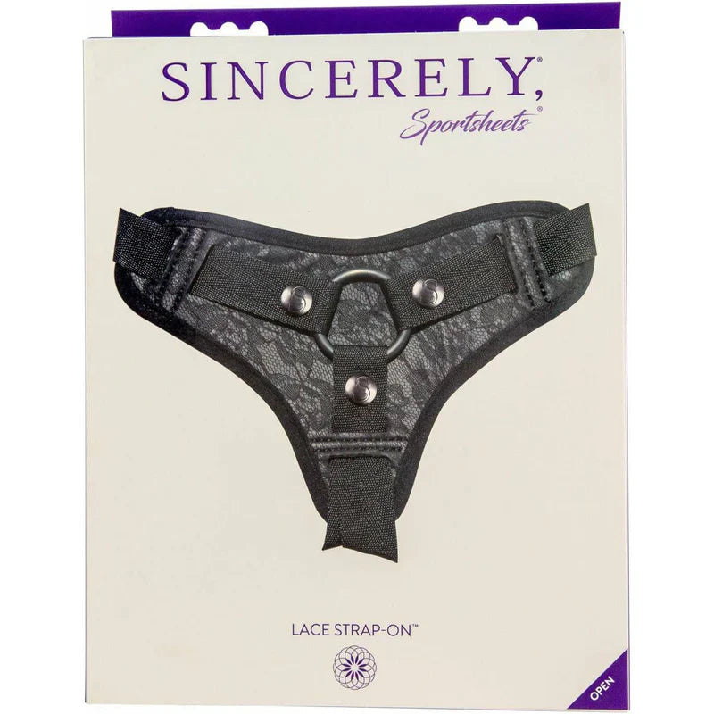 Sincerely by Sportsheets Lace Strap-On - Black