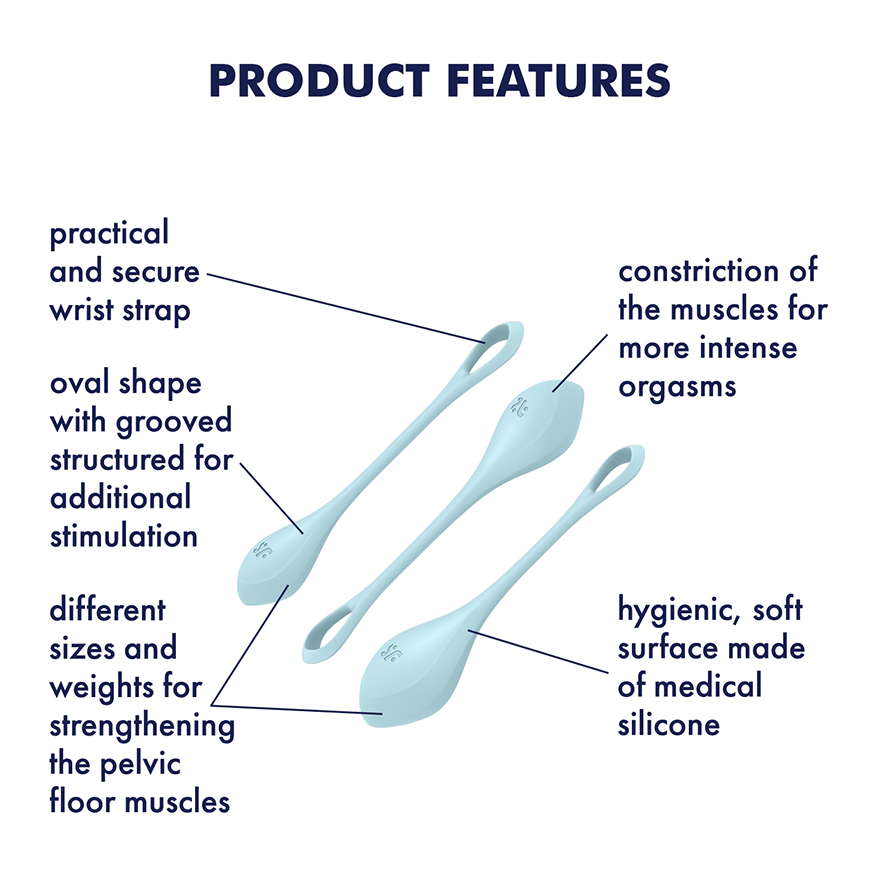 Satisfyer Yoni Power 2 Balls Training Set - Thorn & Feather