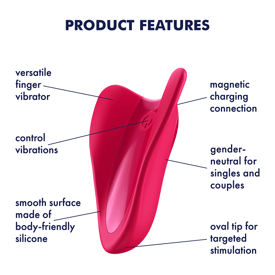 Satisfyer High Fly Finger Vibrator - Thorn & Feather