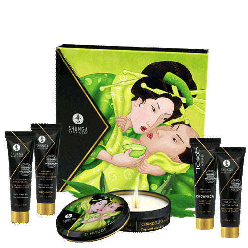 Shunga ORGANICA Luxury Gift Sets Geisha's Secrets - Exotic Green Tea - Thorn & Feather