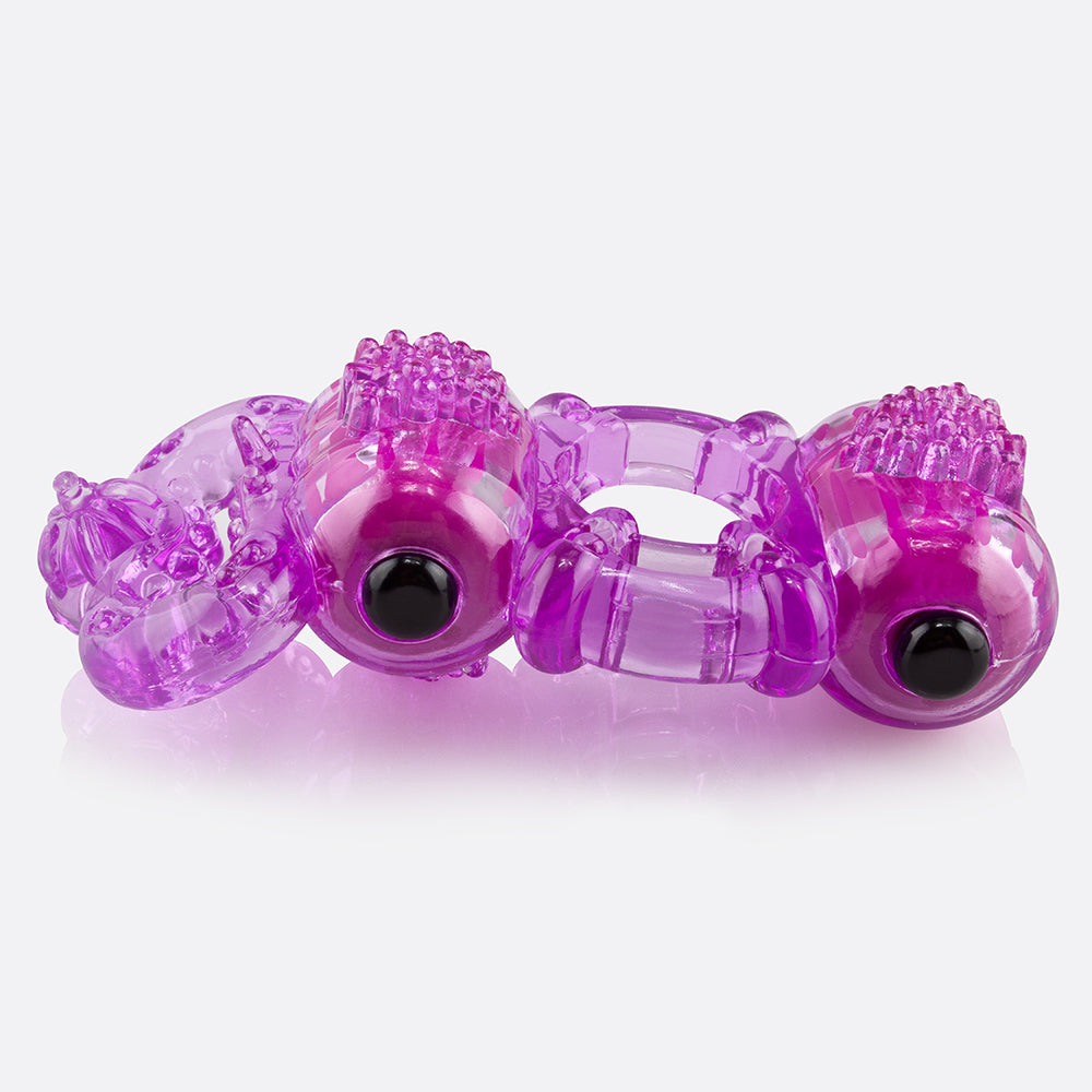 Tri-O Triple-Pleasure Vibrating Ring - Thorn & Feather