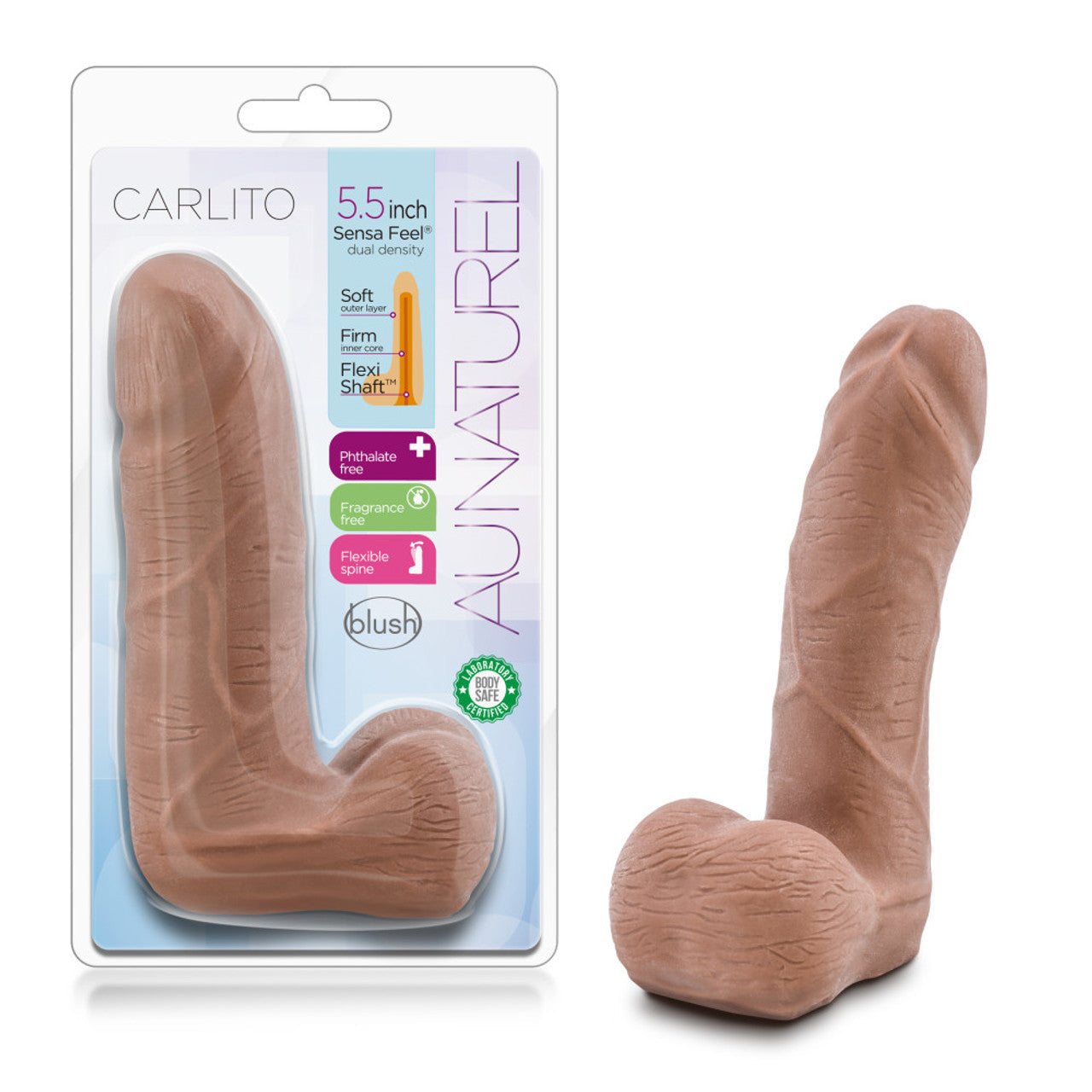 Blush Au Naturel Carlito 5" Dildo - Latin