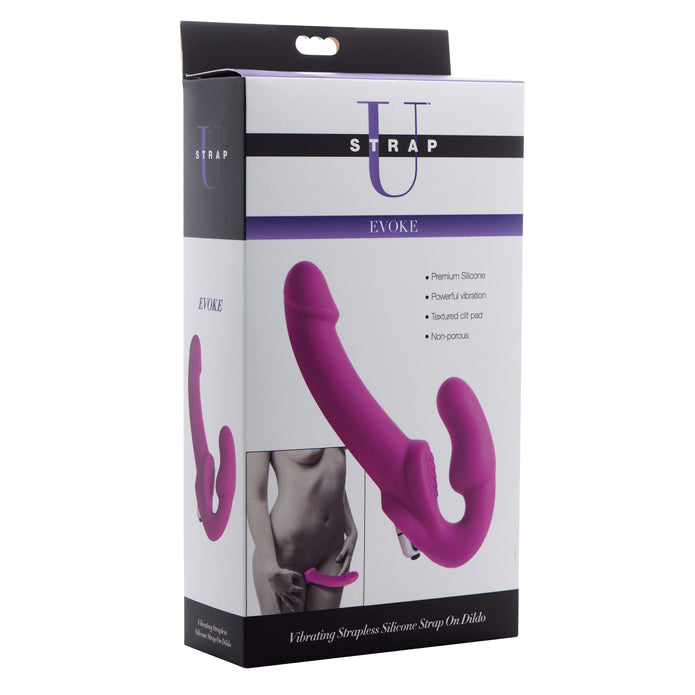 Strap U Evoke Vibrating Strapless Silicone Strap-on Dildo