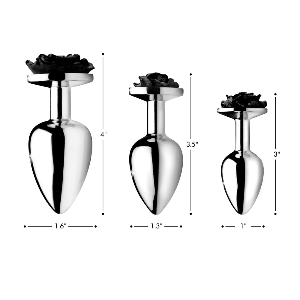 Black Rose Anal Plug - Small - Thorn & Feather