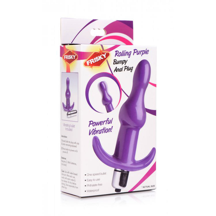 Bumpy Vibrating Anal Plug - Purple - Thorn & Feather