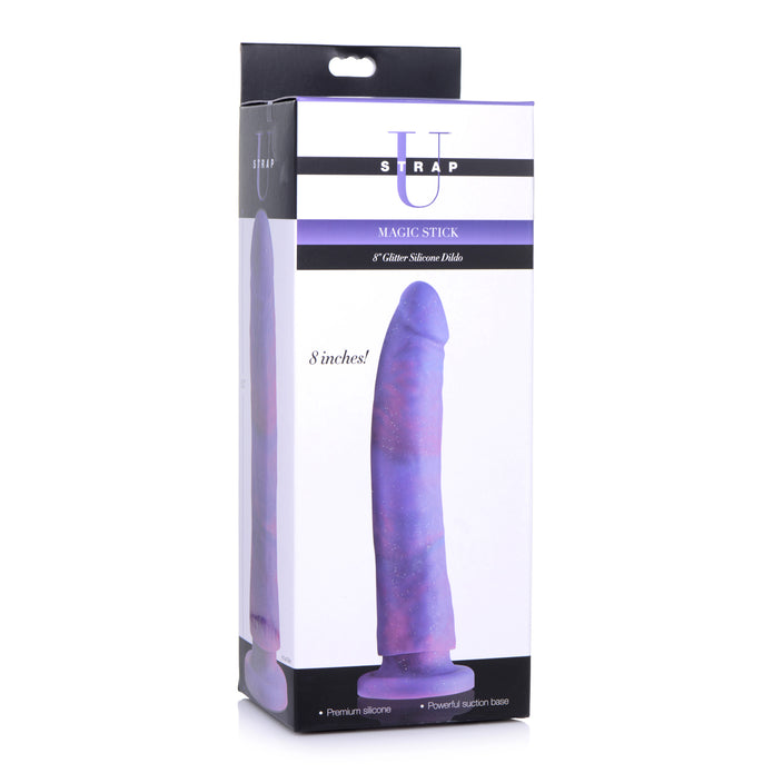 Magic Stick Glitter Silicone Dildo - 8 Inch - Thorn & Feather