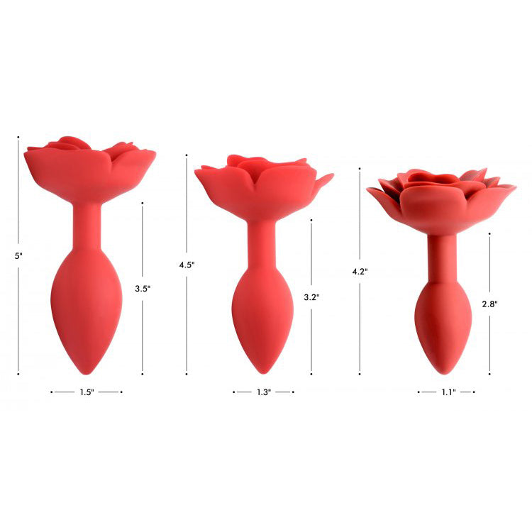 Booty Bloom Silicone Rose Anal Plug - Medium - Thorn & Feather