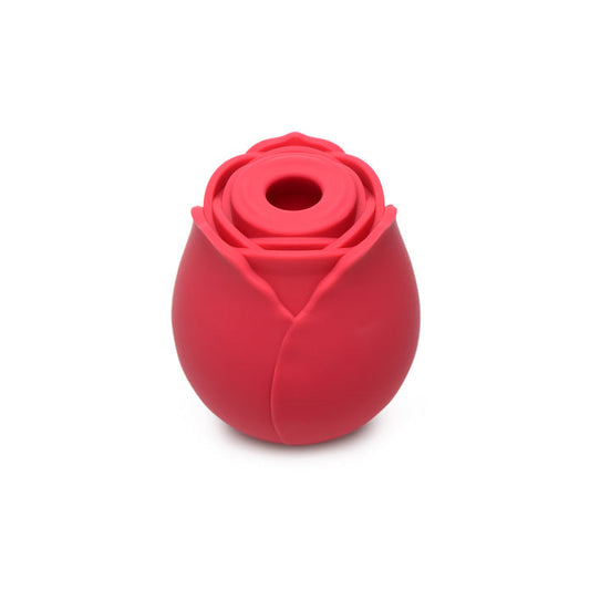 Bloomgasm 10X Wild Rose Silicone Suction Clit Stimulator - Red