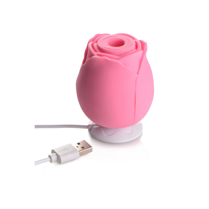 Bloomgasm 10X Wild Rose Silicone Suction Clit Stimulator - Pink