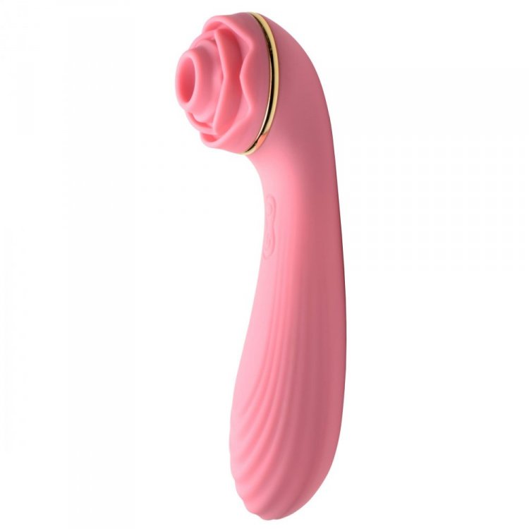 Passion Petals 10X Silicone Suction Rose Vibrator - Pink THORN FEATHER Passion Petals 10X Silicone Suction Rose Vibrator - Pink THORN FEATHER