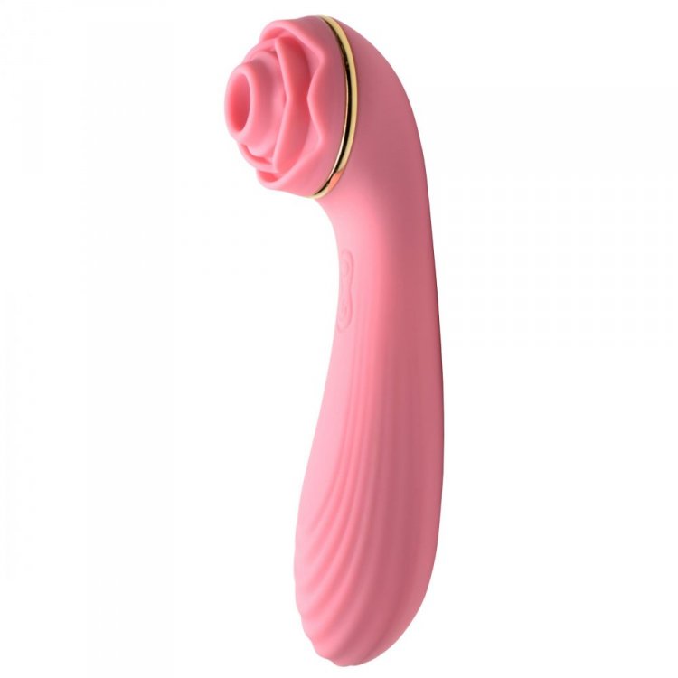 Passion Petals 10X Silicone Suction Rose Vibrator - Pink - Thorn & Feather