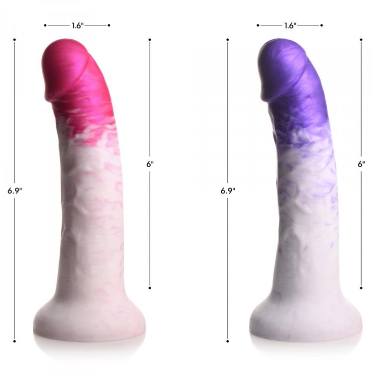 Real Swirl Realistic Silicone Dildo - Purple - Thorn & Feather