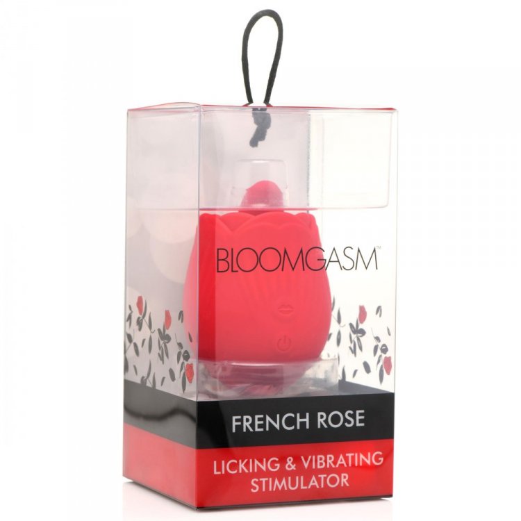 Bloomgasm French Rose Licking & Vibrating Stimulator - Thorn & Feather