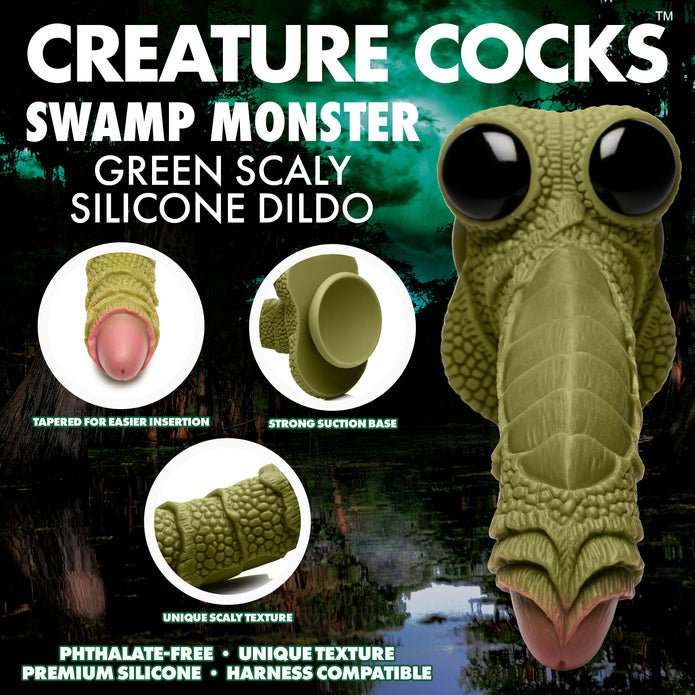 Swamp Monster Green Scaly Creature Dildo - Thorn & Feather