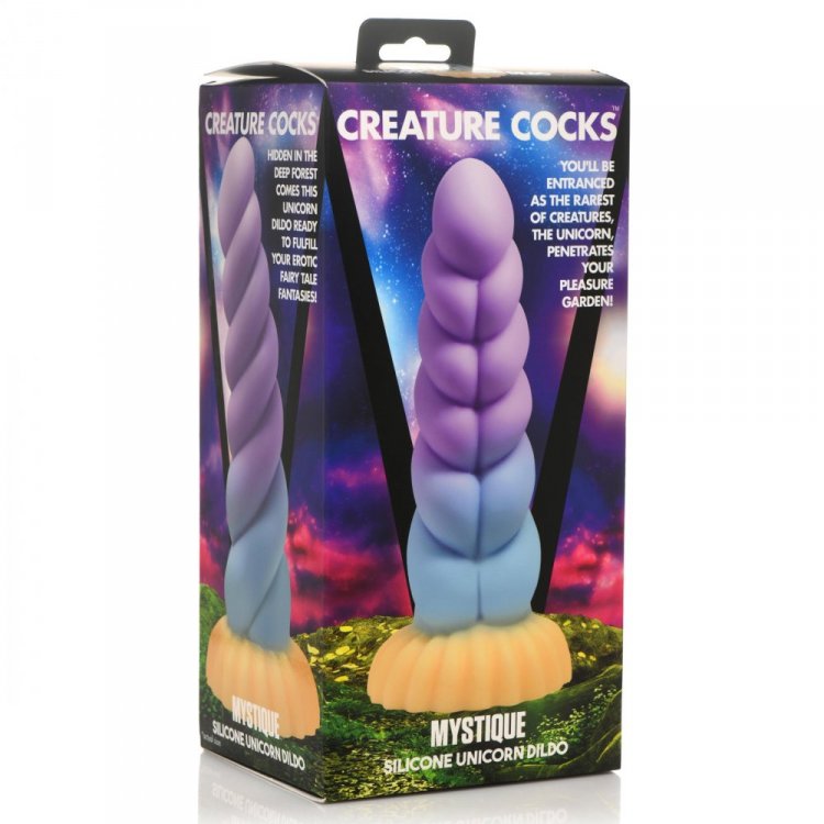 Mystique Unicorn Creature Silicone Dildo - Thorn & Feather