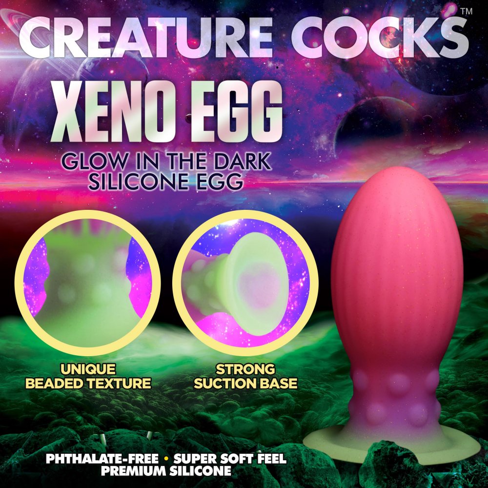 Xeno Egg Glow in the Dark Silicone Creature Cock - Thorn & Feather