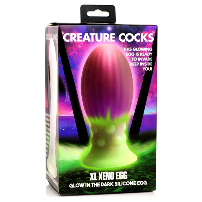 XL Xeno Egg Glow in the Dark Silicone Creature Cock - Thorn & Feather