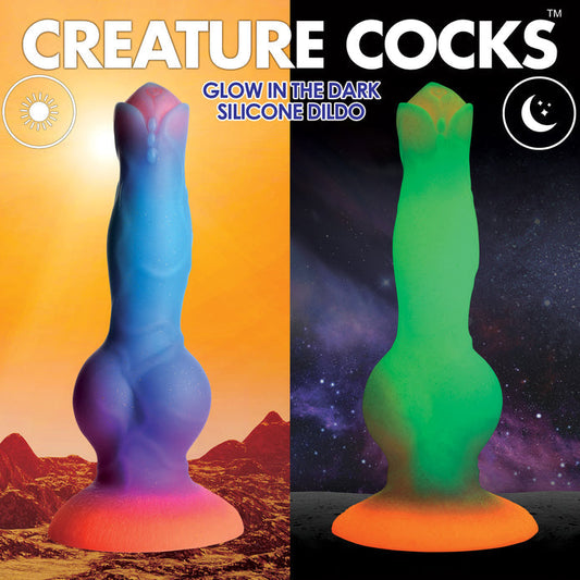 Glow-in-the-Dark Silicone Alien Creature Dildo - Thorn & Feather