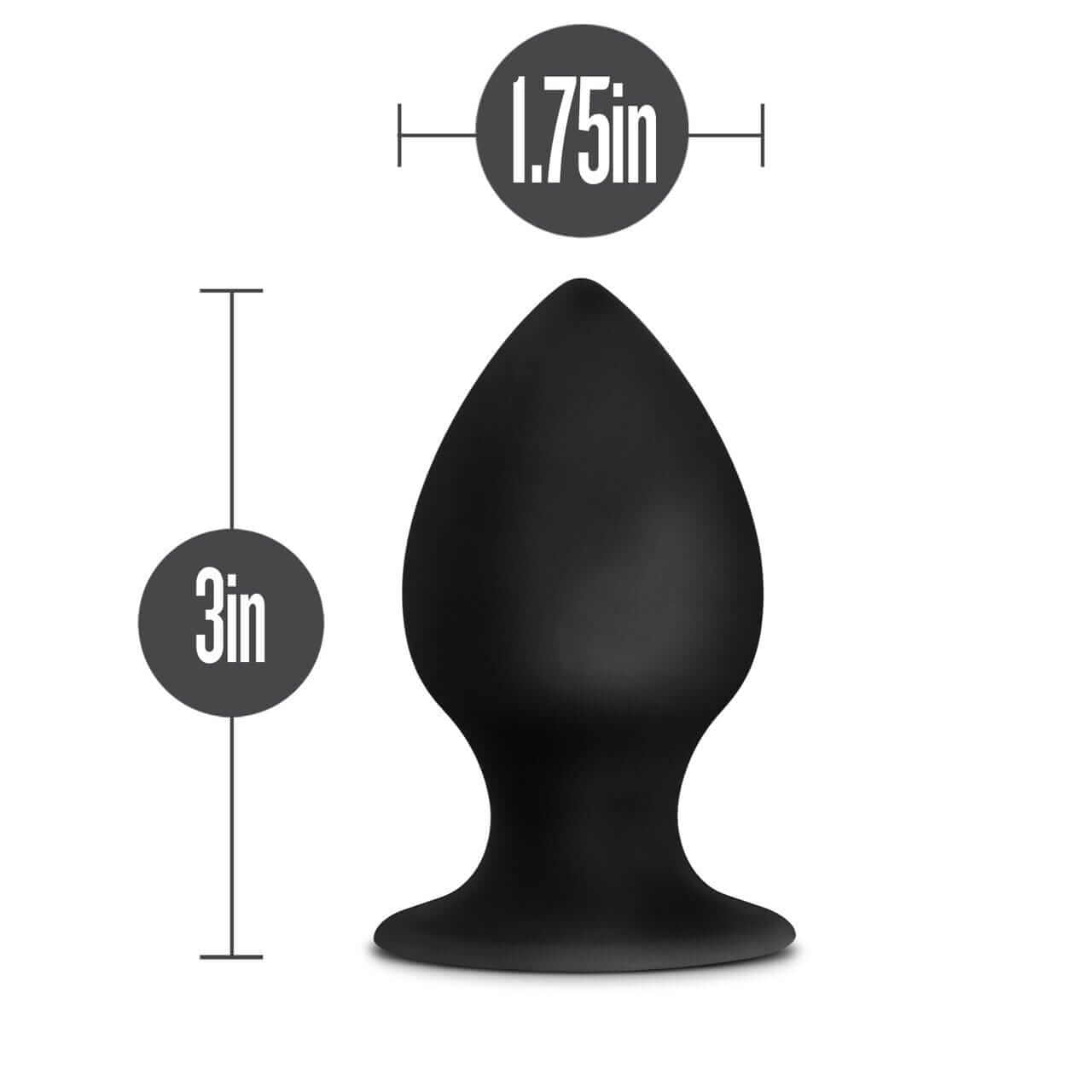 Silicone Anal Stout Plug - Medium, Black - Thorn & Feather