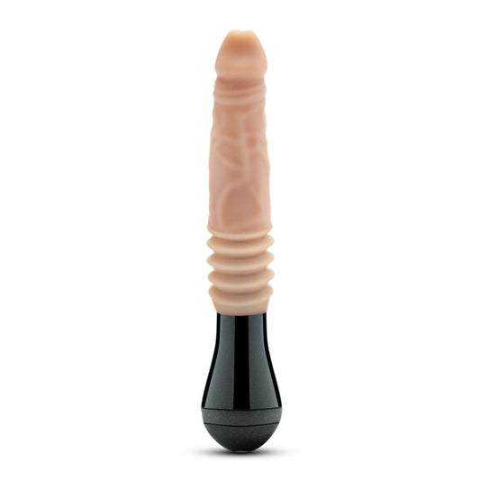 Dr. Knight Thrusting Gyrating Vibrating Dildo - Beige