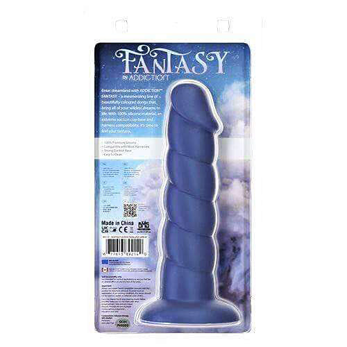 Addiction Fantasy Unicorn Dildo 8” - Blue - Thorn & Feather