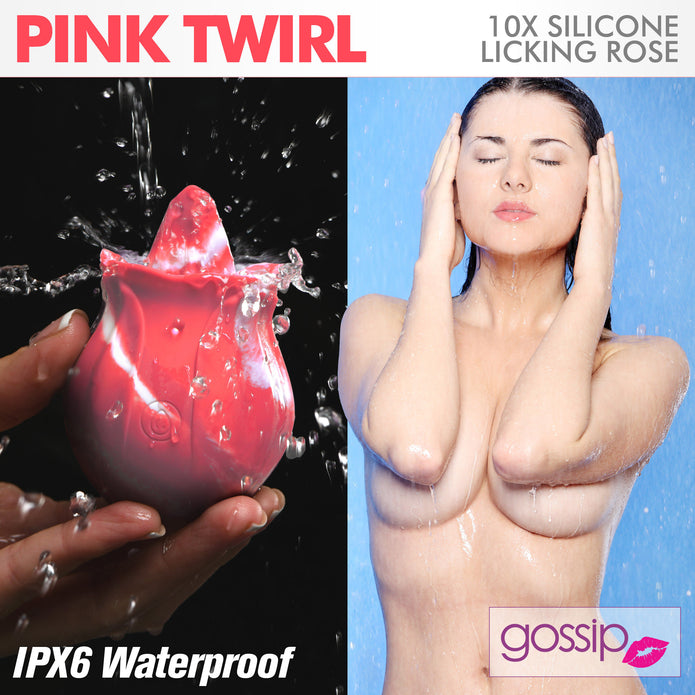 Gossip Pink Twirl 10X Silicone Licking Rose