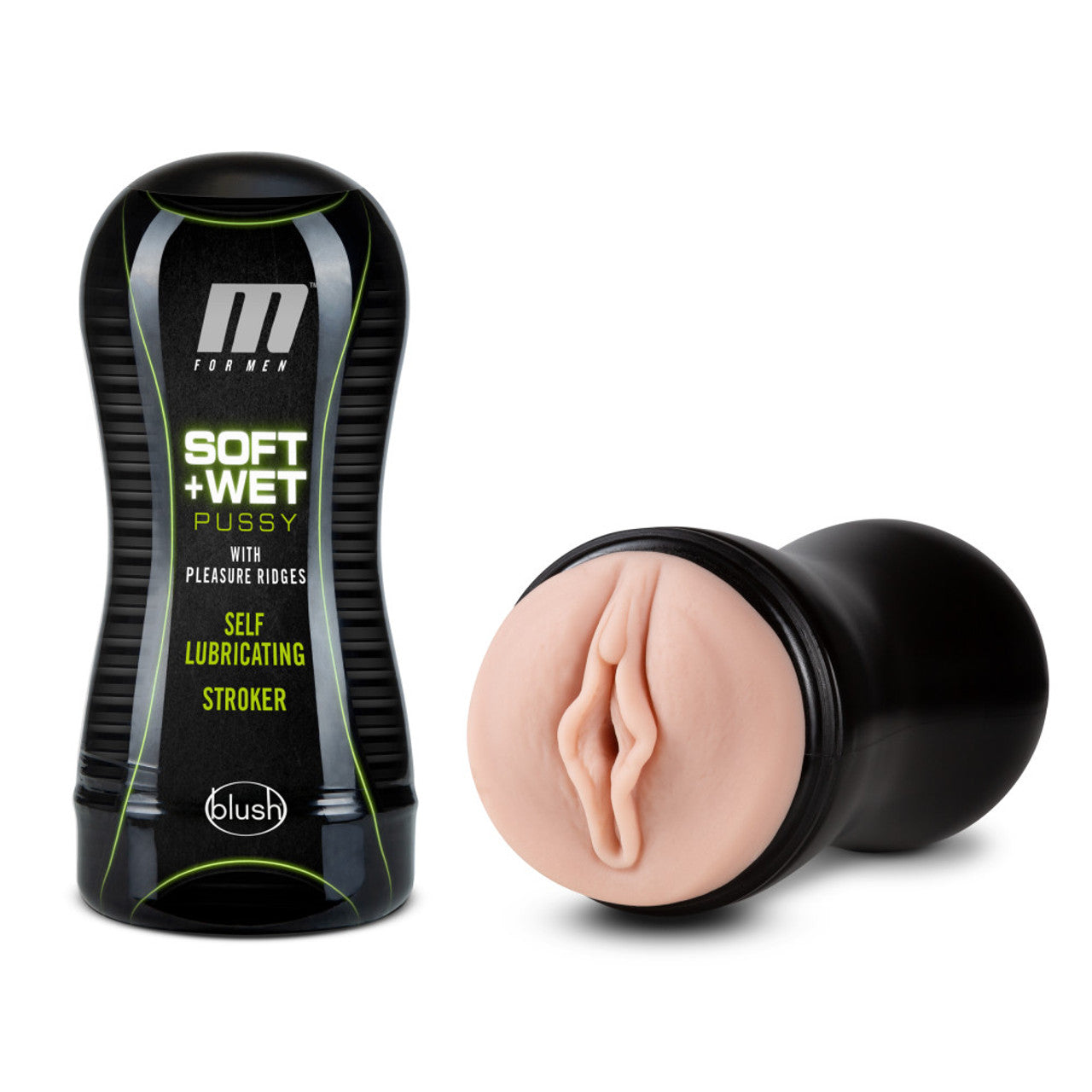 M for Men - Soft and Wet - Pussy with Pleasure Ridges - Self Lubricating Stroker Cup - Vanilla - Thorn & Feather