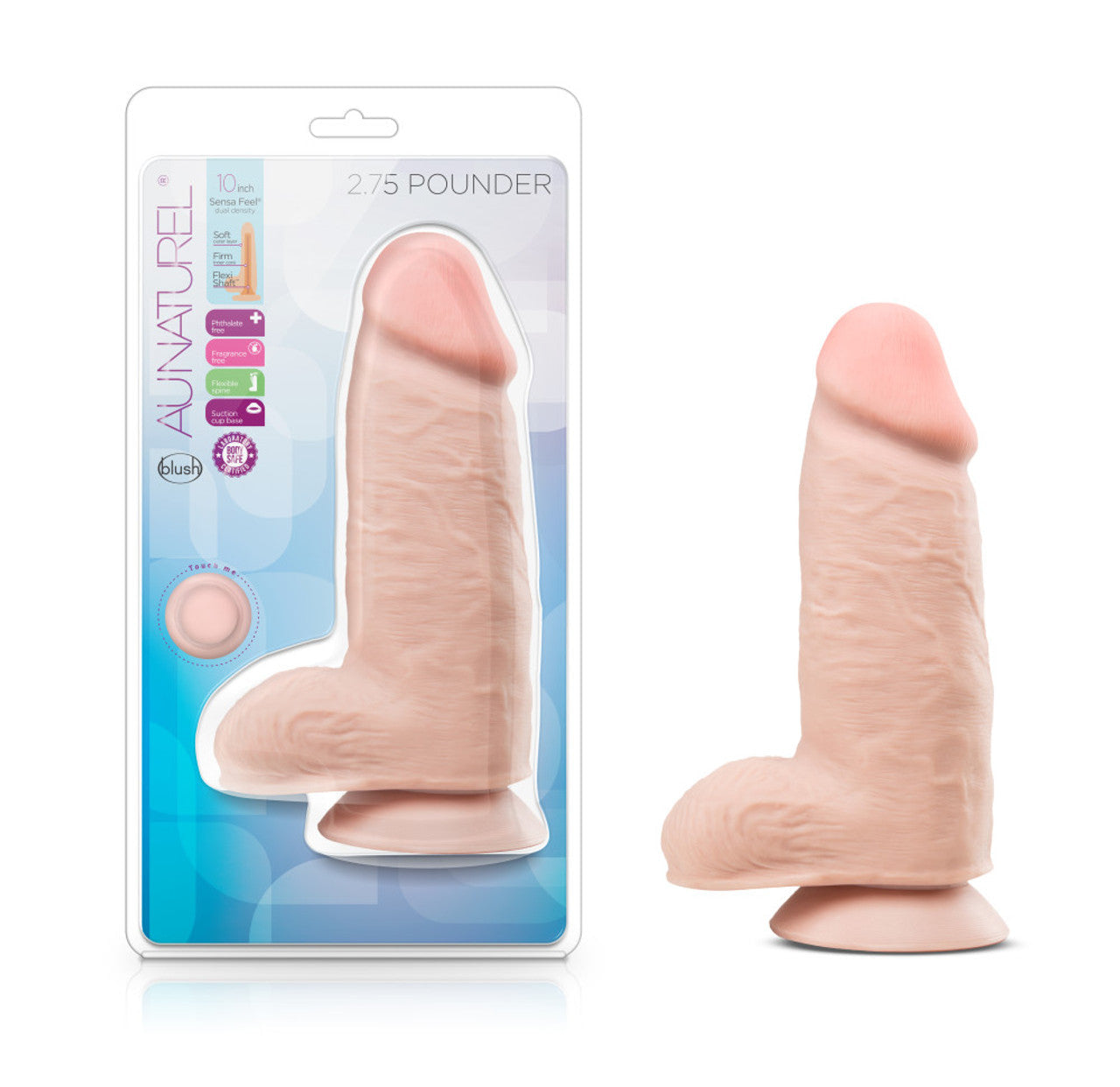 Blush Au Naturel 2.75 Pounder 10" Dildo - Vanilla