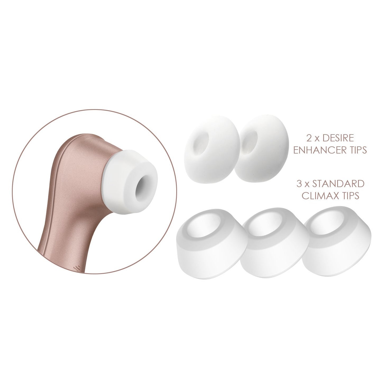 Satisfyer Pro 2 Replacement Climax Tips - 5-Pack - Thorn & Feather