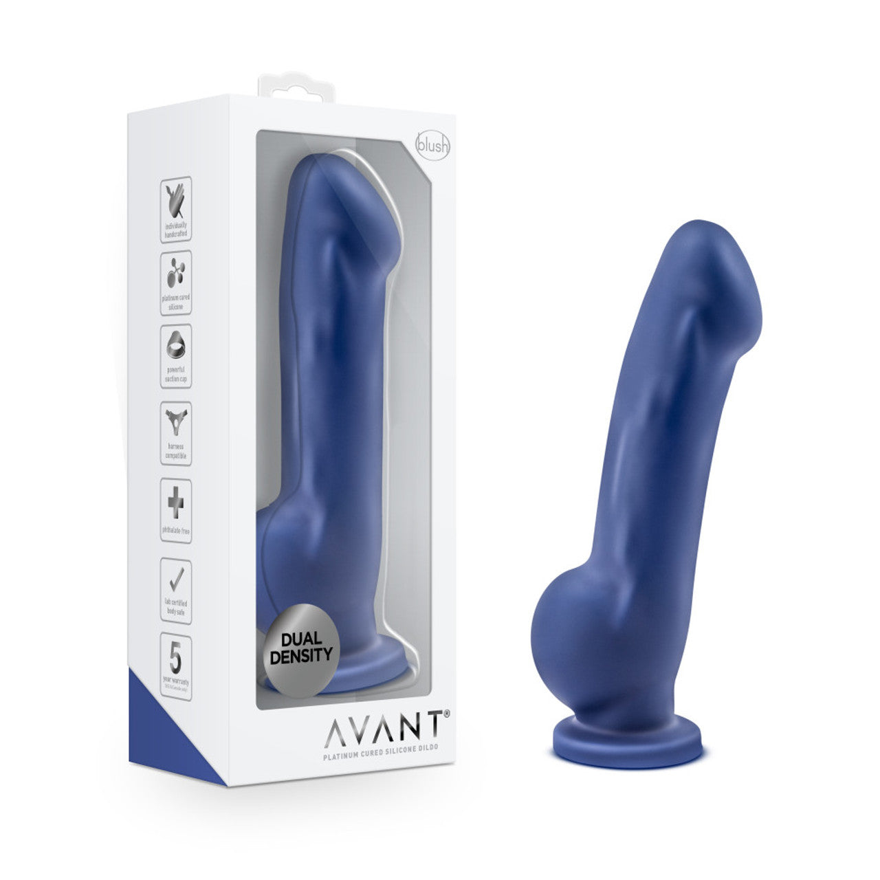 Avant D8 Ergo Indigo Silicone Dildo - Thorn & Feather