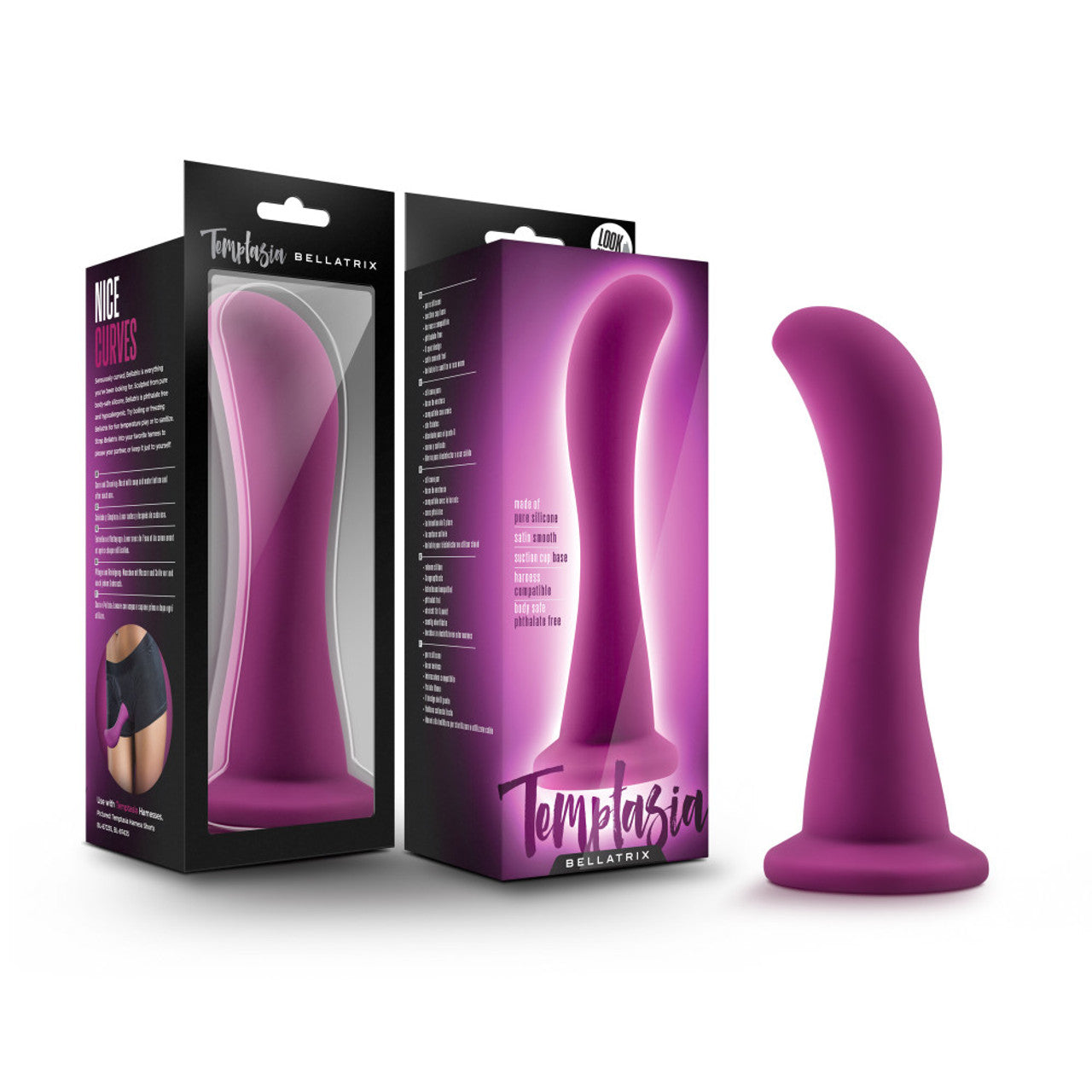 Temptasia Bellatrix Silicone G-Spot Dildo - Plum - Thorn & Feather