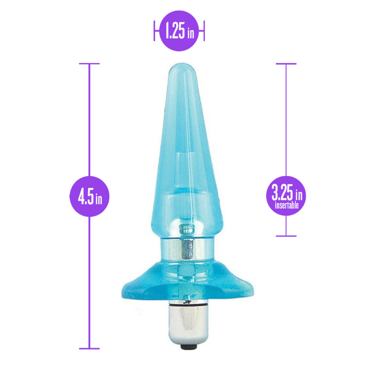 B Yours Basic Vibrating Anal Plug - Blue - Thorn & Feather