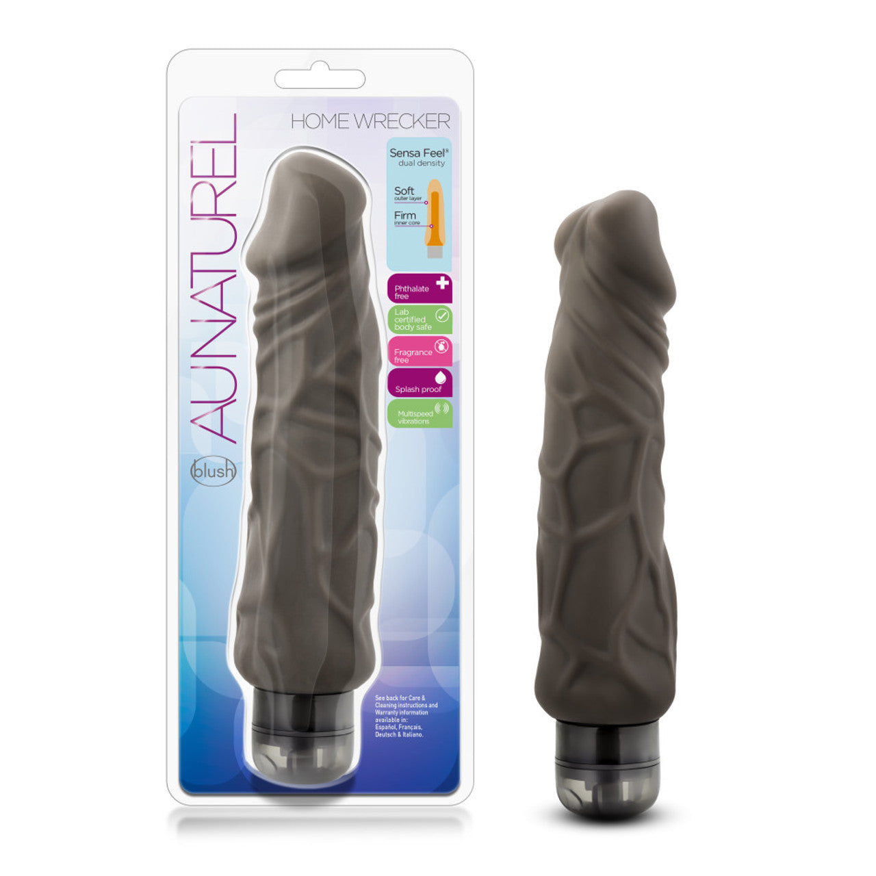 Blush Au Naturel Home Wrecker 9.5" Dildo - Brown