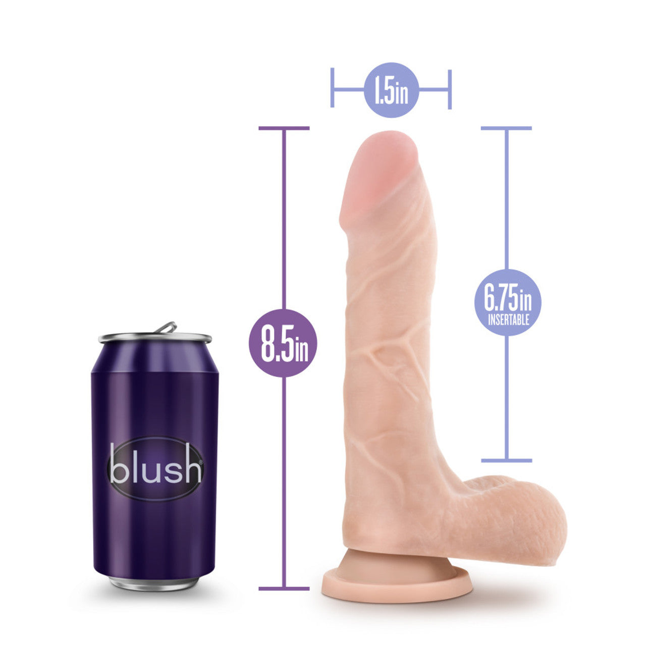 Blush Au Naturel Mister Perfect 8.5" Dildo - Beige