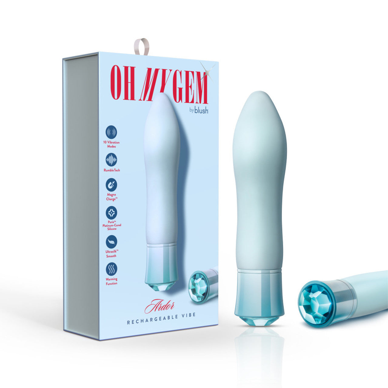 Oh My Gem Ardor Rechargeable Vibe - Aquamarine