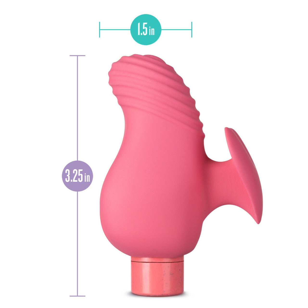 Gaia Eco Love Mini Finger Vibrator - Coral - Thorn & Feather