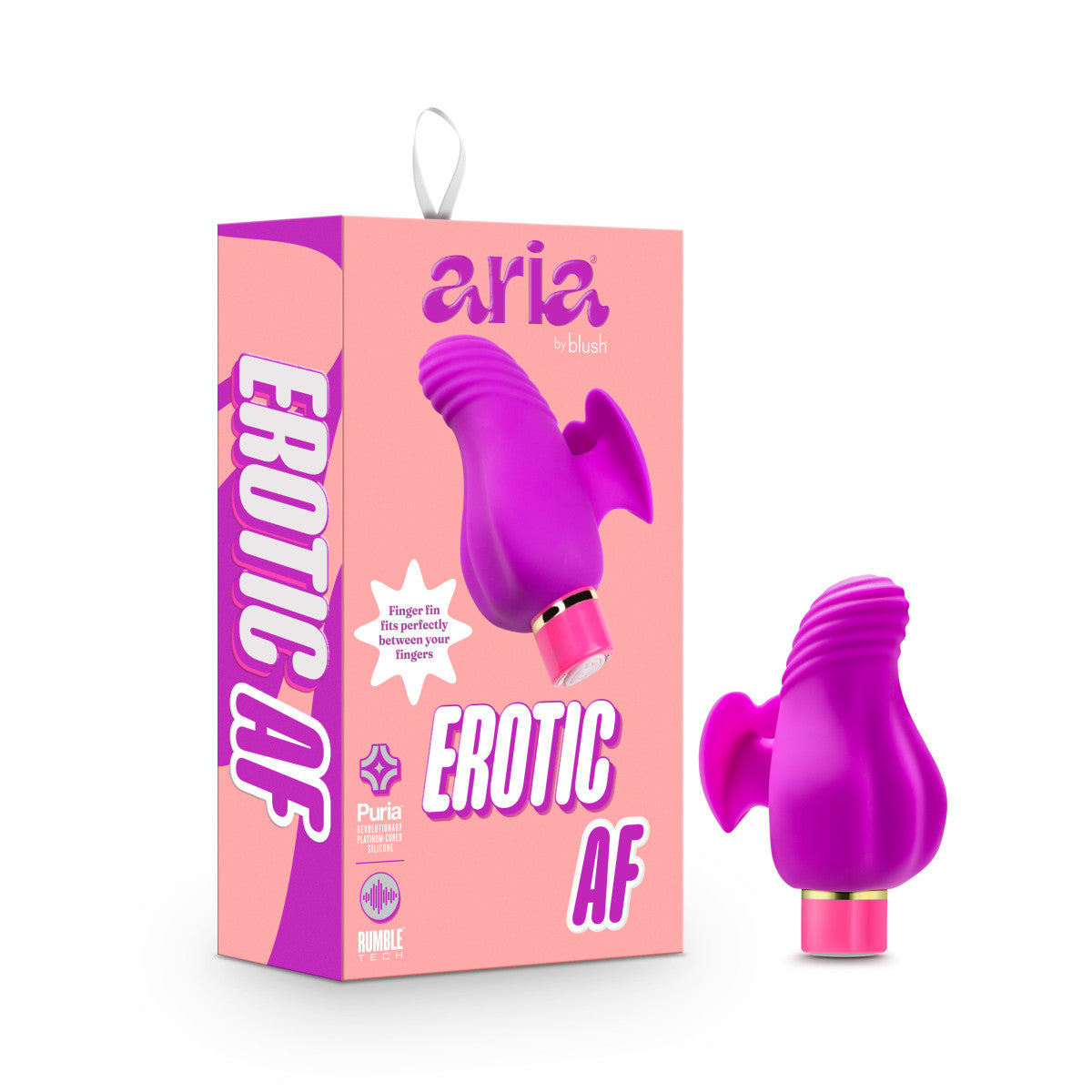 Aria Erotic AF Finger Silicone Vibrator - Plum