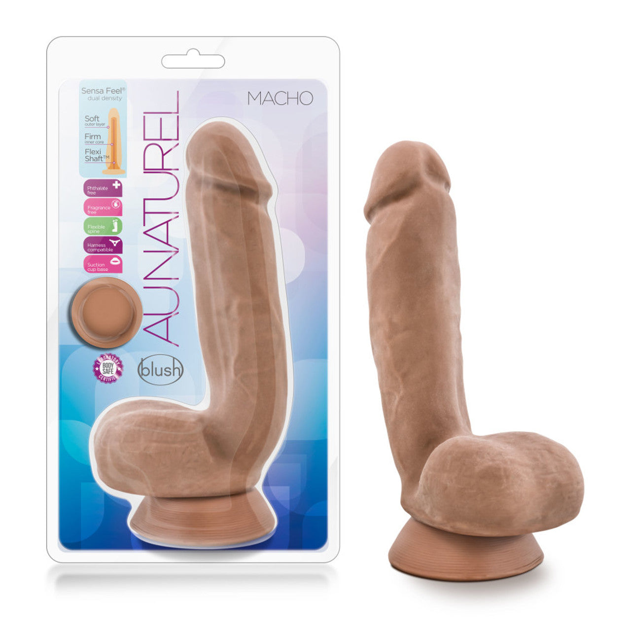 Blush Au Naturel Macho 8.5" Dildo - Latin