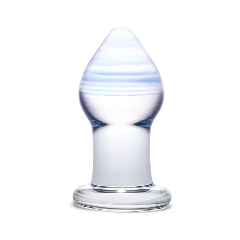 Glas Amethyst Rain Butt Plug - Clear