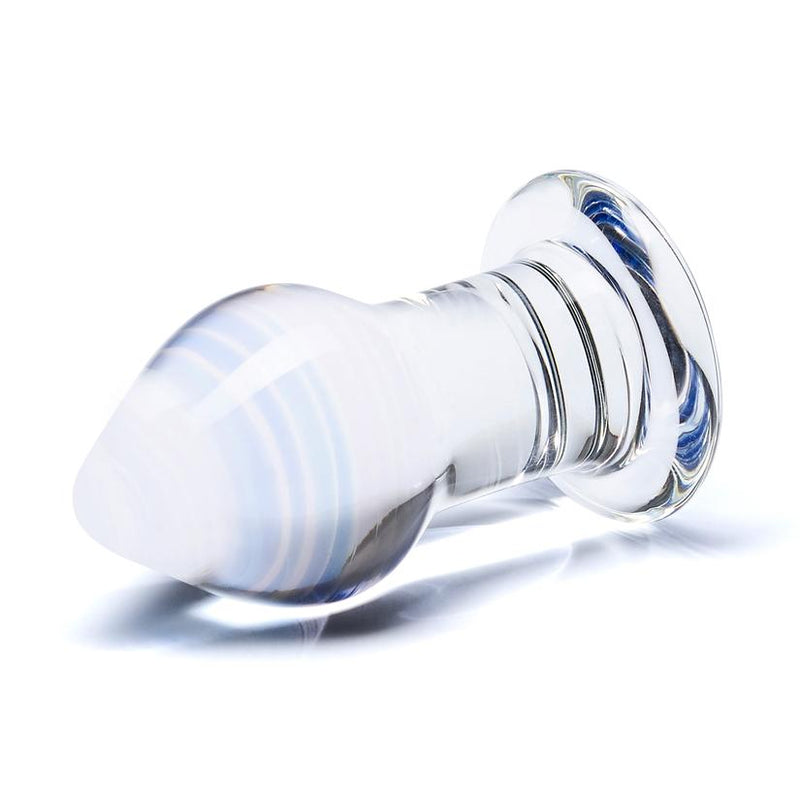 Glas Amethyst Rain Butt Plug - Clear