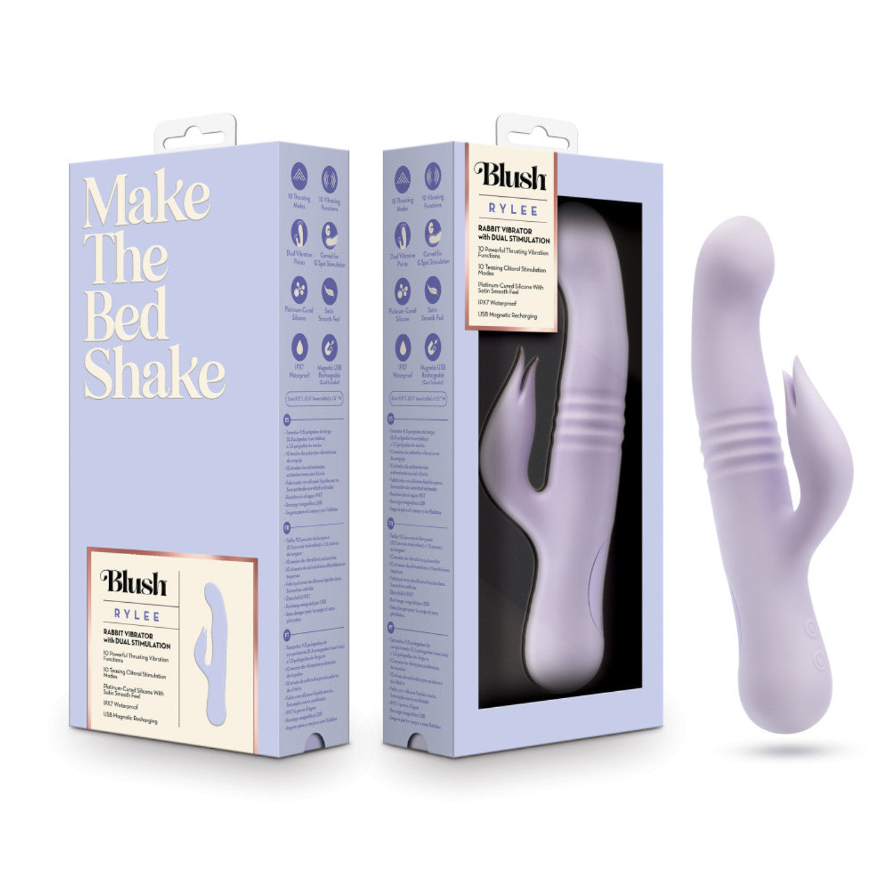 Blush Rylee Rabbit Dual Vibrator - Lavender