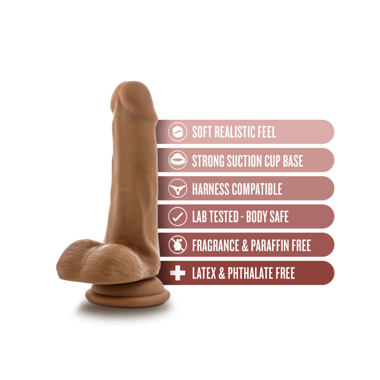 Dr. Jeffrey 6.5 Inch Dildo With Balls - Tan - Thorn & Feather