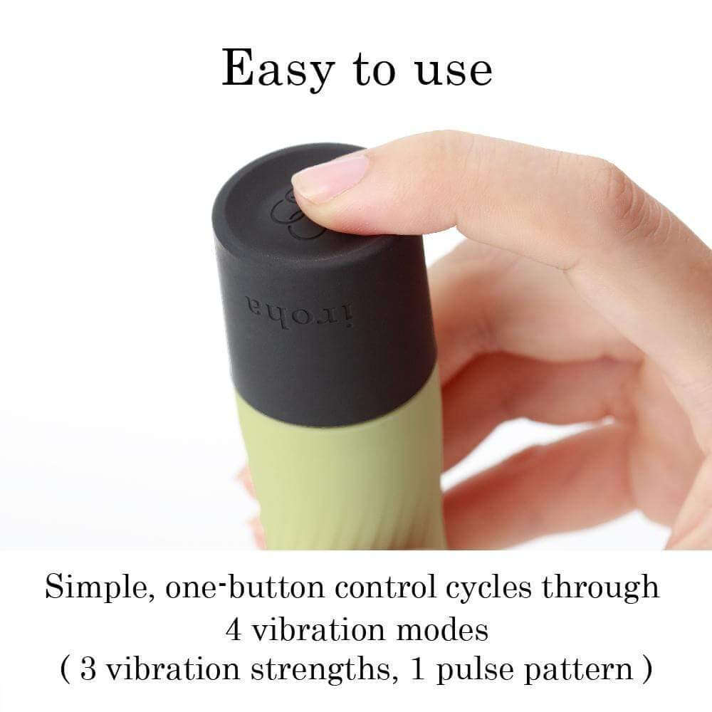 Iroha Zen Textured Mini Vibrator - Matcha - Thorn & Feather