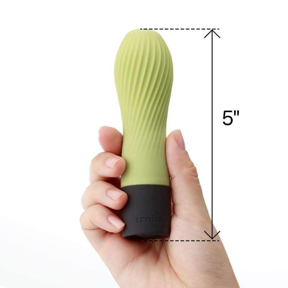 Iroha Zen Textured Mini Vibrator - Matcha - Thorn & Feather