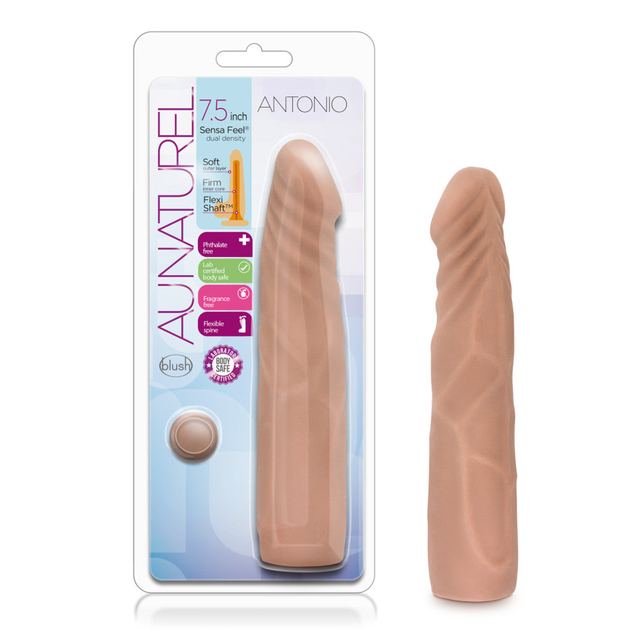 Blush Au Naturel Antonio 7.5" Dildo - Latin