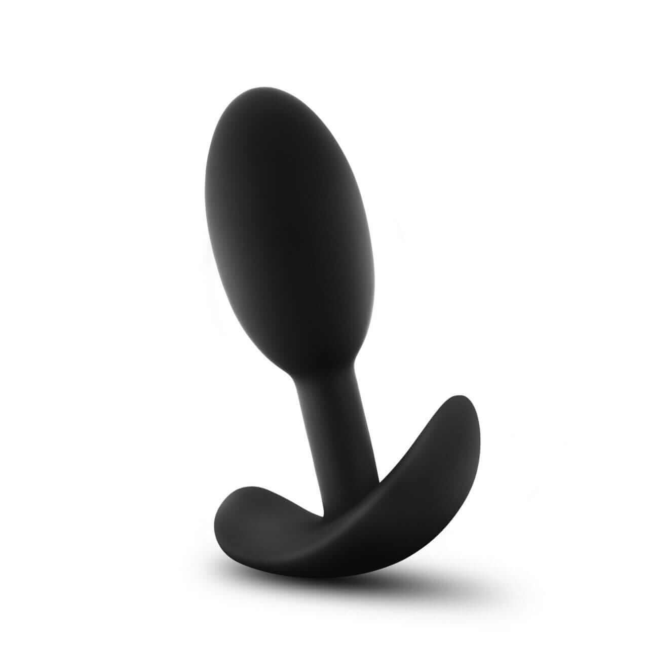 Silicone Vibra Slim Plug - Small, Black - Thorn & Feather