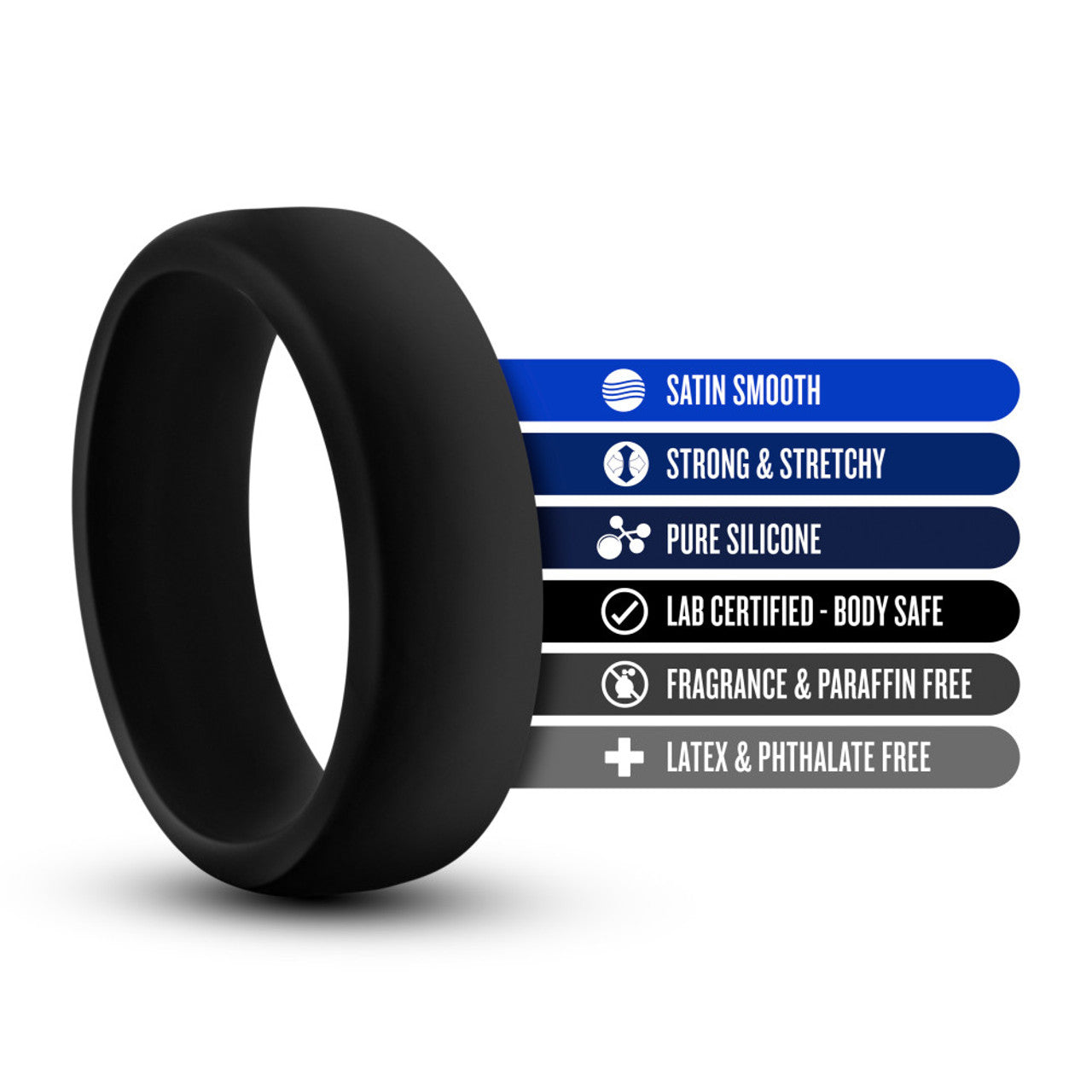 Performance Silicone Pro Cock Ring - Black