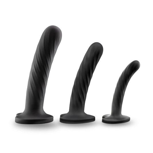 Temptasia Twist Silicone Dildo Kit - Set of Three - Thorn & Feather