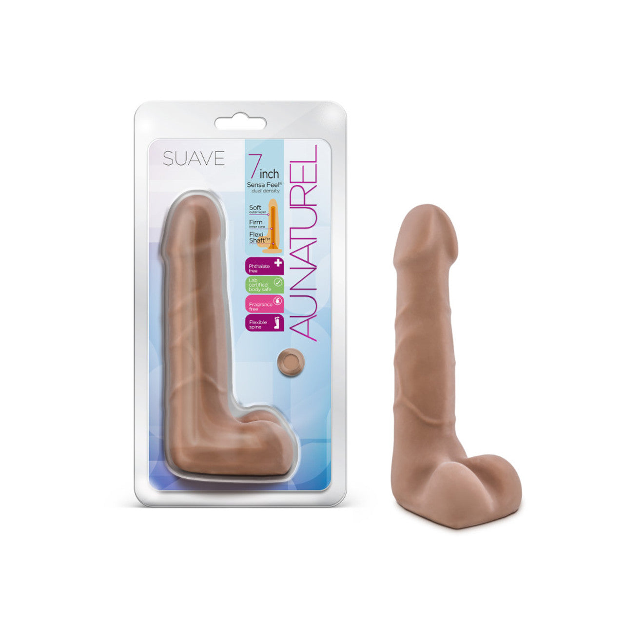 Blush Au Naturel Suave 7" Dildo - Latin